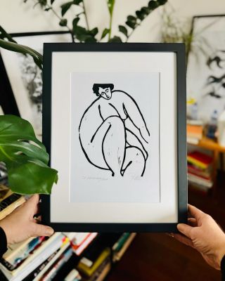 Ženské motivy 🖤 Osobně miluju figurální umění...a občas se o něj ve svých linorytech také pokouším:) Někdy motiv vznikne...