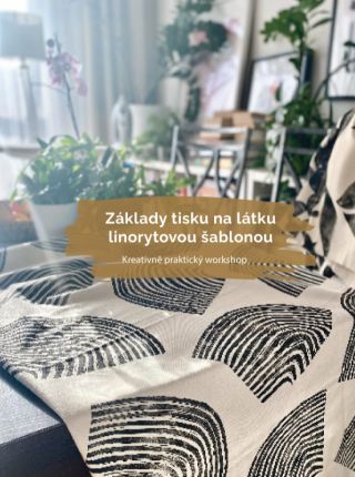 Základy tisku na látku linorytovou šablonou / blockprinting Srdečně zvu na tento kreativně praktický kurz, kde se naučíte...